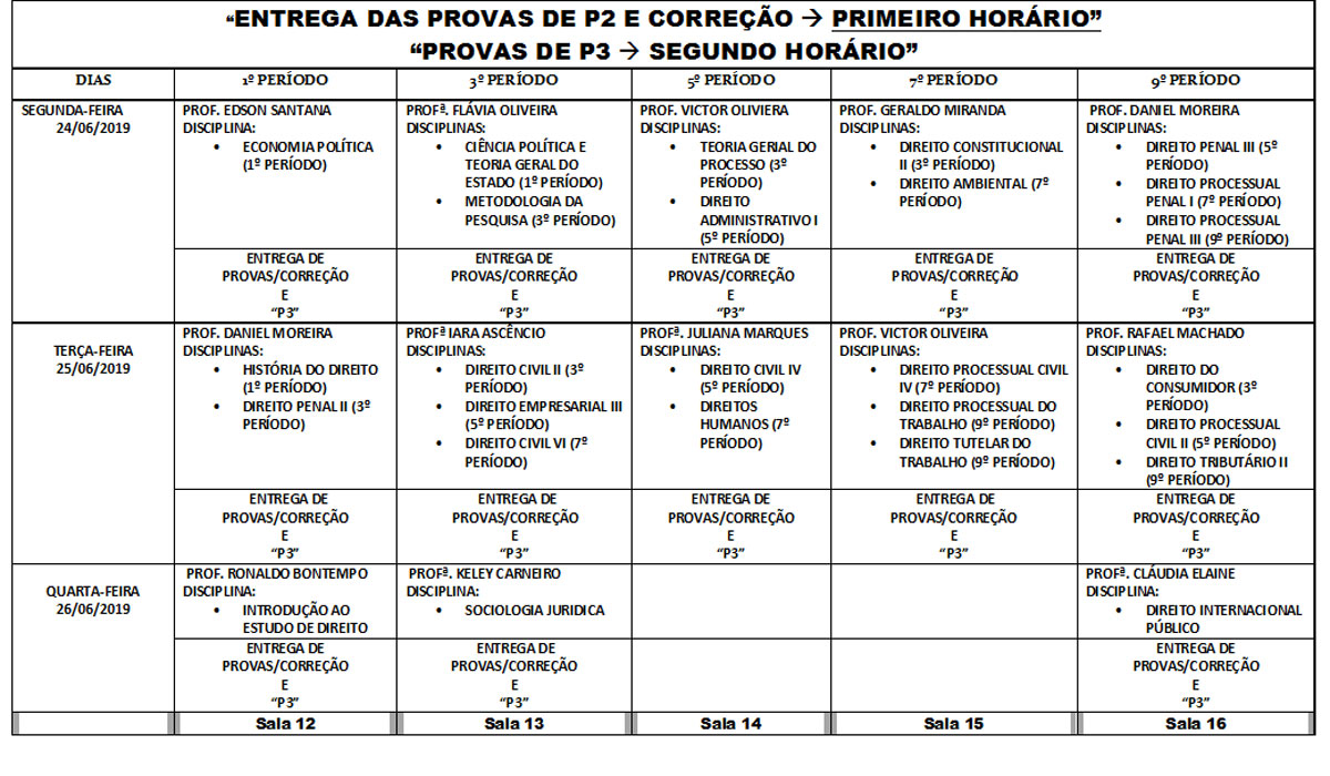 PROVAS ENTREGA DIREITO 2019 1 2 BIM